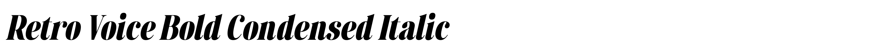 Retro Voice Bold Condensed Italic